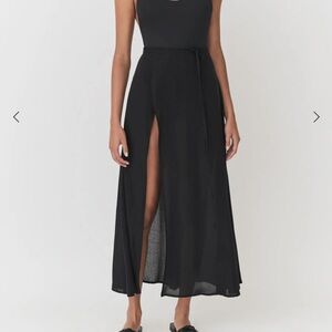 Cuyana Black Maxi Length Wrap Skirt Size S/M
